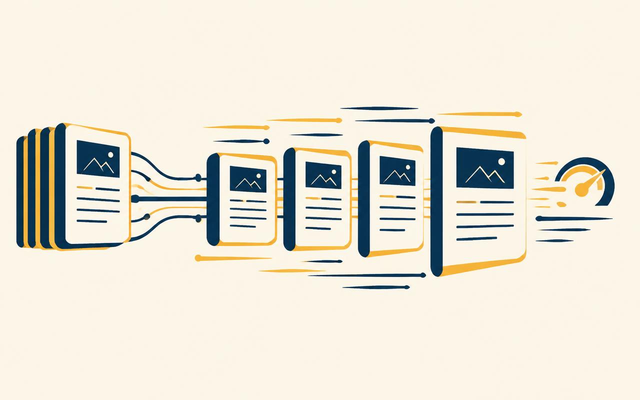 Document pages streaming quickly through a pipeline